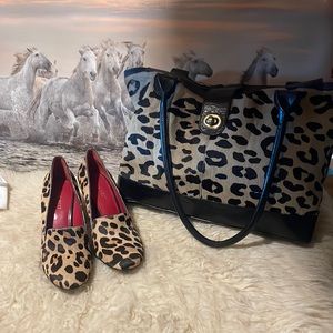 Nine West pony hair animal print shoes